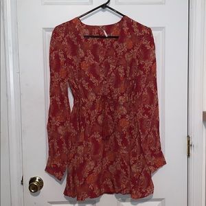 Free People long sleeve floral dress